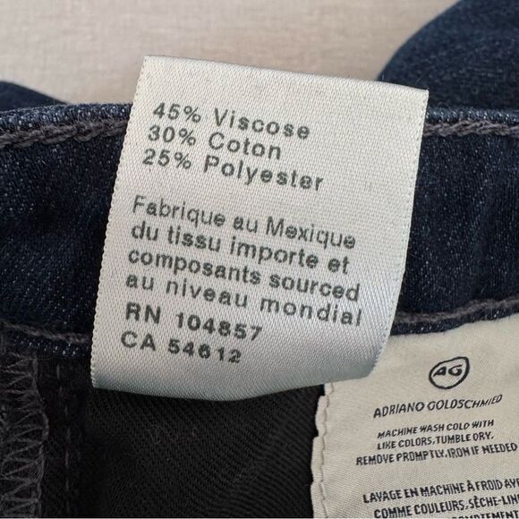 AG Adriano Goldschmied The Stilt Cigarette Leg Dark Wash Jeans Like New Size 28 - Picture 14 of 14